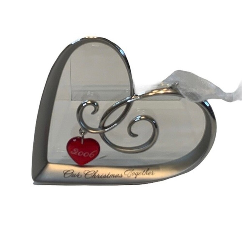 Hallmark - Metal Heart Ornament, 2006, Red Crystal "2006"Our Christmas Together
